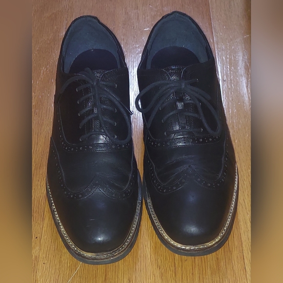 COLE HAAN C11233 MEN\'S BLACK LEATHER WINGTIP OXFORDS DRESS SHOES SIZE 13 M